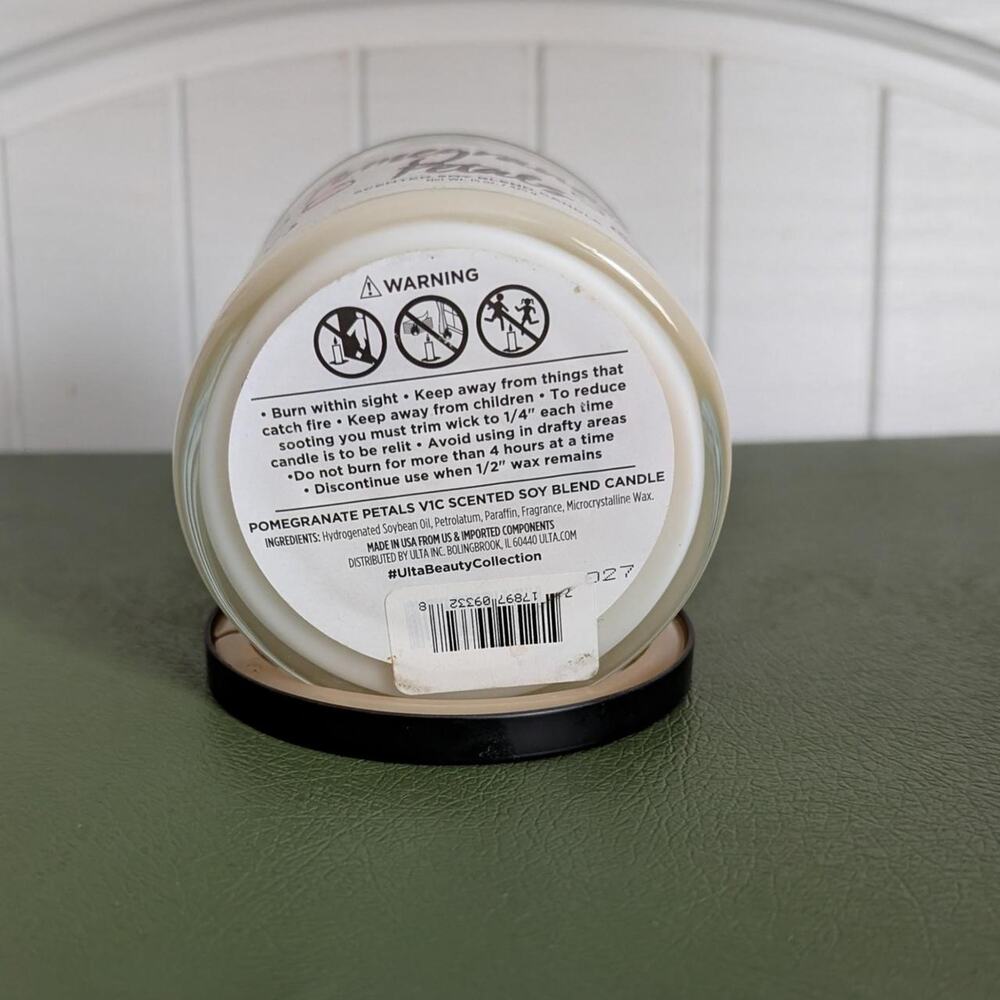 Ulta Pomegranate Petals & Beachside Bonfire 3 Wick Candles - Picture 4 of 7